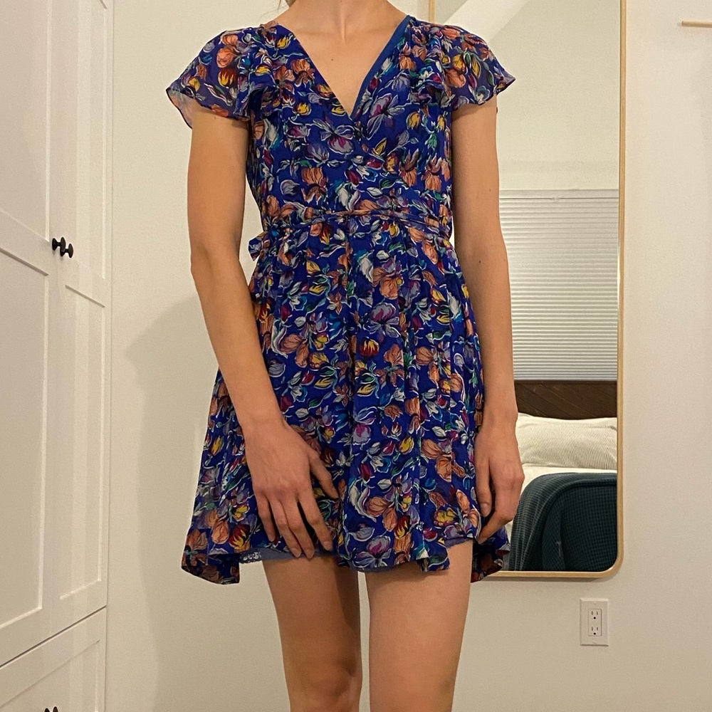 Moulinette Soeurs Silk floral wrap dress
